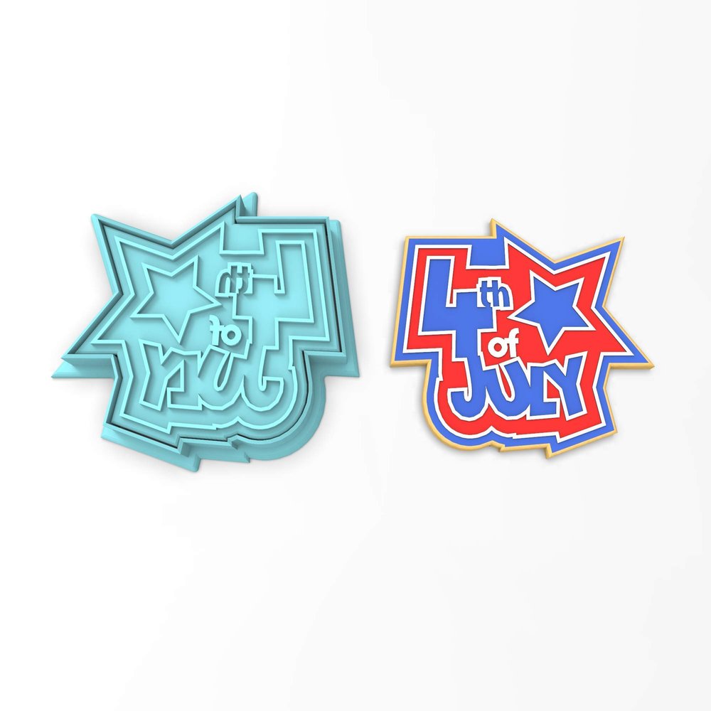 4th of July Cookie Cutter & Stamp