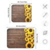 Dish Drying Mat Sunflowers on Wooden Board, Absorbent Reversible Drying Mat Dishes Pad Dish Mats for Drying for Kitchen Counter Decor 16x18 Inch view 3