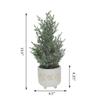 Flora Bunda 15.5 inch H Frosted Christmas Tree 4.75 inch Maple Leaf Ceramic Footed Pot Christmas Holiday Decoration,White view 3