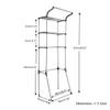 BAOYOUNI 3-Tier Over The Laundry Shelf Above Toilet Washing Machine Dryer Storage Utility Rack Clothes Hanger Rod Standing Bathroom Organization Space Saving Shelving Units, Grey view 3