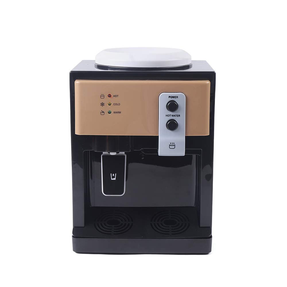 Electric Hot Cold Water Cooler Dispenser, Edition Top Loading Countertop Water Dispenser, Auto Hot and Cold Control Water Dispenser for Office Desk, Bedside Cabinet, Tea Table