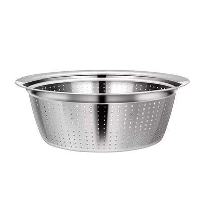 Inzopo Kitchen Drip Rack Sink Drainer Stainless Steel Washing Bowl Strainers Strainer - Silver, 24cm Silver 24cm
