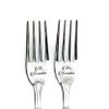 Anniversary Gift for Couple, Birthday Bridal Shower Present for Her, Engraved Cake Forks view 1