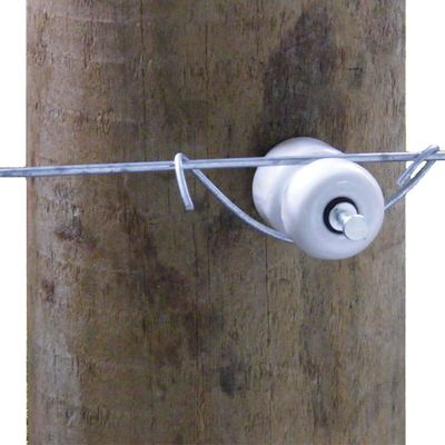 Patriot 814213 Wood Post Porcelain Insulator with Nail - White, Pack of 25