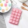 Small Square Chocolate Silicone Mold Set of 2, 30-Cavity, Pink view 3