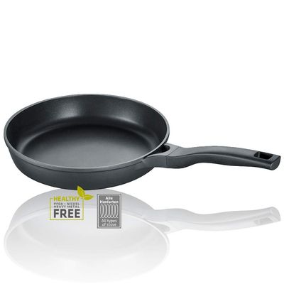 Berndes Vienna Frying Pan 20 cm Suitable for All Cookers with 3-Layer Non-Stick Coating Full Surface Induction Non-Stick Coating Black