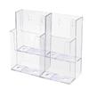 Marketing Holders 6 Pack Brochure Holder with Hardware for 4" Trifolds or Rack Cards Bin Clear Acrylic Flyers Caddy for Counters Space Saving Organizing Caddy for Welcome Centers and Schools view 1