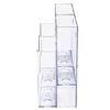Marketing Holders 6 Pack Brochure Holder with Hardware for 4" Trifolds or Rack Cards Bin Clear Acrylic Flyers Caddy for Counters Space Saving Organizing Caddy for Welcome Centers and Schools view 4