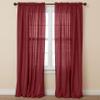 BrylaneHome Poly Cotton Canvas Rod-Pocket Panel - 48" W 45" L, Burgundy view 1