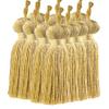 DCOPRO 3" (7.5cm) Basic Chainette Tassel with 1" (2.5cm) Loop | Decorative Craft Tassel # BT3, Honey Gold #PR07 (Light Gold, Yellow Gold, Light Beige) Set of 12 view 1