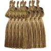DCOPRO 3" (7.5cm) Basic Chainette Tassel with 1" (2.5cm) Loop | Decorative Craft Tassel # BT3, Hazel #PR08 (Mocha Brown, Warm Brown, Olive Beige) Set of 12 view 1