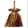 DCOPRO 3" (7.5cm) Basic Chainette Tassel with 1" (2.5cm) Loop | Decorative Craft Tassel # BT3, Bistro Beige #PR02 (Golden Beige, Wine Red, Yellow Gold) Set of 12 view 2