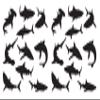 20 CT Shark Silhouette Cut Outs Luau and Under The Sea Decorations - Nautical Theme - Summer Beach Party Supplies view 1