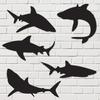 20 CT Shark Silhouette Cut Outs Luau and Under The Sea Decorations - Nautical Theme - Summer Beach Party Supplies view 3
