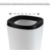 Bath Bliss 2 Piece Trash Can | Small Plastic | Space Saving | Removable Lid | Sleek | Great for Dorm | Office | Kitchen | Black & White | 2 Tone Waste Bin view 3