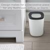 Bath Bliss 2 Piece Trash Can | Small Plastic | Space Saving | Removable Lid | Sleek | Great for Dorm | Office | Kitchen | Black & White | 2 Tone Waste Bin view 4