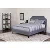 BizChair Twin Arched Tufted Platform Bed/Mattress in Light Gray Fabric view 1