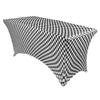 YOUR CHAIR COVERS Rectangular Spandex Table Covers 4ft Fitted Tablecloth Wedding Event Patio Decorations Elastic Fabric Stretch Tables Cover for 4 ft Folding Table (Black and White Checkered) view 1