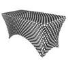 YOUR CHAIR COVERS Rectangular Spandex Table Covers 4ft Fitted Tablecloth Wedding Event Patio Table Decorations Elastic Fabric Stretch Table Covers for 4 ft Folding Table (Black Polka Dot) view 1