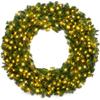 Best Choice Products 60in Large Artificial Pre-Lit Fir Christmas Wreath Holiday Accent Decoration w/ 300 LED Lights, 930 PVC Tips view 1