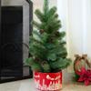 Flora Bunda 24 inch H Frosted Christmas Tree in 7 inch Red Cityscape Ceramic Pot Christmas Holiday Decoration,Red view 2
