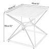 CGF- High Stool Coffee Table Glass Decorative Tray Accent Sofa Side End Coffee Table with Metal Frame for Living Room Kitchen Bedroom, Gold and Black view 2
