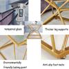 CGF- High Stool Coffee Table Glass Decorative Tray Accent Sofa Side End Coffee Table with Metal Frame for Living Room Kitchen Bedroom, Gold and Black view 4