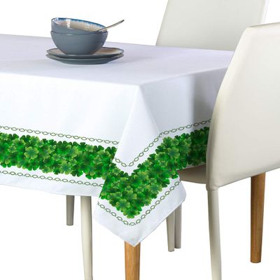Fabric Textile Products, Machine Washable, 100% Milliken Polyester, Tablecloths, Clover Arches Garland (60" x 60")