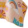Benjara Berlin 2 Piece Microfiber Rainbows and Clouds Print Twin Quilt Set, Beige view 2