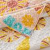 Benjara Berlin 2 Piece Microfiber Rainbows and Clouds Print Twin Quilt Set, Beige view 3