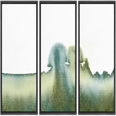 SIGNWIN 3 Piece Framed Canvas Wall Art Abstract Watercolor Painting Canvas Prints Home Artwork Decoration for Living Room,Bedroom - 16"x24"x3 Panels