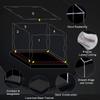 Display Case with Black Velvet Base, Simple Self-Assembly Clear Acrylic Display Box with Lid, 11 Inch Cube Countertop Box for Collectibles, Home Organization (11x11x11 inch) view 3