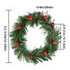 Lystaii 10pcs Christmas Candle Rings Red Artificial Berry Candle Rings with Grass Mini Christmas Wreath for Pillar Candle Christmas Holiday Table Decorations Rustic Wedding Table Centerpiece (Medium) view 2