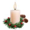 Lystaii 10pcs Christmas Candle Rings Red Artificial Berry Candle Rings with Grass Mini Christmas Wreath for Pillar Candle Christmas Holiday Table Decorations Rustic Wedding Table Centerpiece (Medium) view 4