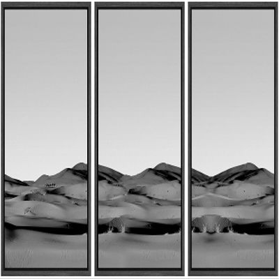 SIGNWIN 3 Piece Framed Canvas Wall Art Black and White Landscape Canvas Prints Home Artwork Decoration for Living Room,Bedroom - 16"x24"x3 Panels