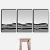 SIGNWIN 3 Piece Framed Canvas Wall Art Black and White Landscape Canvas Prints Home Artwork Decoration for Living Room,Bedroom - 16"x24"x3 Panels view 2