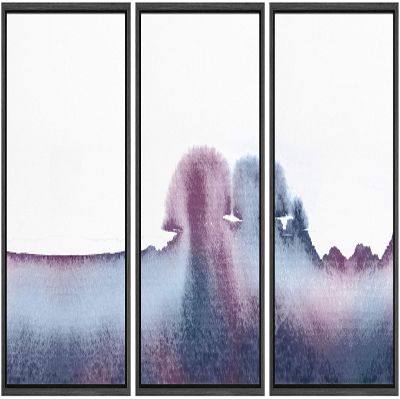 SIGNWIN 3 Piece Framed Canvas Wall Art Abstract Watercolor Painting Canvas Prints Home Artwork Decoration for Living Room,Bedroom - 16"x24"x3 Panels