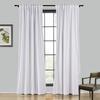 Drapifytex Set of 2 Solid Velvet Room Darkening Curtains Back Tab Rod Pocket Off White 50W x 63L Inch view 1