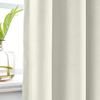 Drapifytex Set of 2 Solid Velvet Room Darkening Curtains Back Tab Rod Pocket Beige 50W x 63L Inch view 3