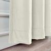 Drapifytex Set of 2 Solid Velvet Room Darkening Curtains Back Tab Rod Pocket Beige 50W x 63L Inch view 4