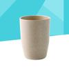 DOITOOL Bathroom Tooth Cup Simple Round Wheat Straw Tumbler for Boys and Girls and Adults Lightweight Easy to Clean for Mouthwash and Daily Use Northern Europe Beige view 4