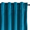 Drapifytex Set of 2 Solid Velvet Room Darkening Curtains Back Tab Rod Pocket Blue 50W x 63L Inch view 2