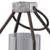 Benjara Geometric Lantern with Glass Hurricane, Set of 2, Black and Gray view 4