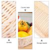 1 Pc Plastic Woven Fruit Basket Storage Basket Woven Basket Bread Basket Pastoral Style Basket view 3