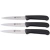 GRWE Vegetable Knives Set of 3 Stainless Steel, Black, Super Sharp, Dishwasher Safe view 1