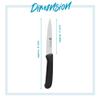 GRWE Vegetable Knives Set of 3 Stainless Steel, Black, Super Sharp, Dishwasher Safe view 2