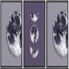 SIGNWIN 3 Piece Framed Canvas Wall Art Black and White Moon Canvas Prints Home Artwork Decoration for Living Room,Bedroom - 16"x24"x3 Panels view 1