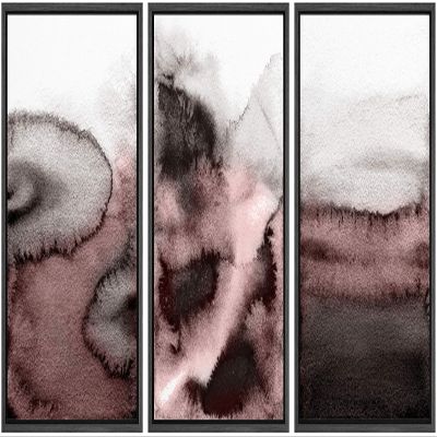 SIGNWIN 3 Piece Framed Canvas Wall Art Abstract MountainCanvas Prints Home Artwork Decoration for Living Room,Bedroom - 16"x24"x3 Panels