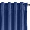 Drapifytex Set of 2 Solid Velvet Room Darkening Curtains Back Tab Rod Pocket Ocean Blue 50W x 63L Inch view 2