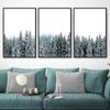 SIGNWIN 3 Piece Framed Canvas Wall Art The Pine Forest with Snow Canvas Prints Home Artwork Decoration for Living Room,Bedroom - 16"x24"x3 Panels view 3